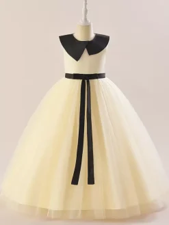 White Flower Girl Dresses Special Occasion Dresses White Tulle Sleeveless Jewel Neck Flower Girl Dresses