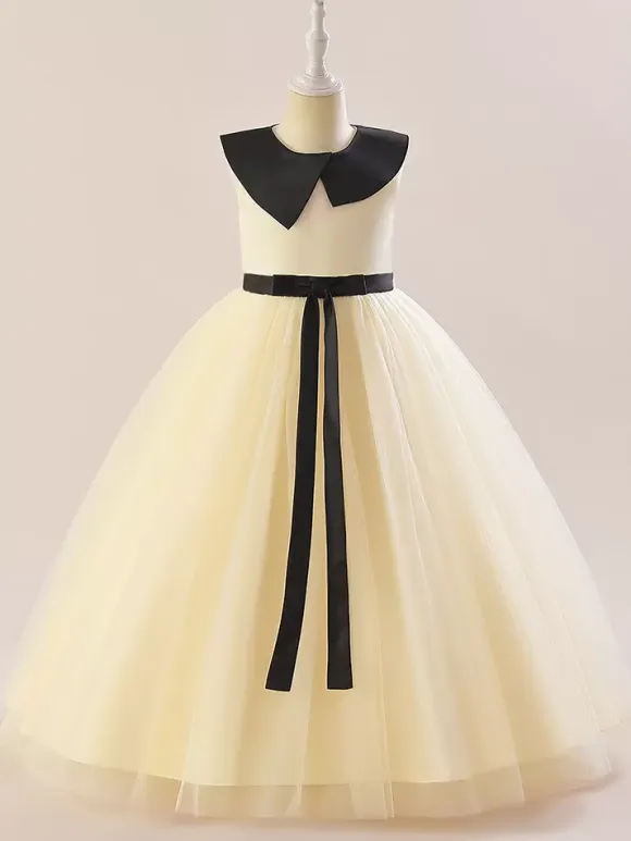 White Flower Girl Dresses Special Occasion Dresses White Tulle Sleeveless Jewel Neck Flower Girl Dresses