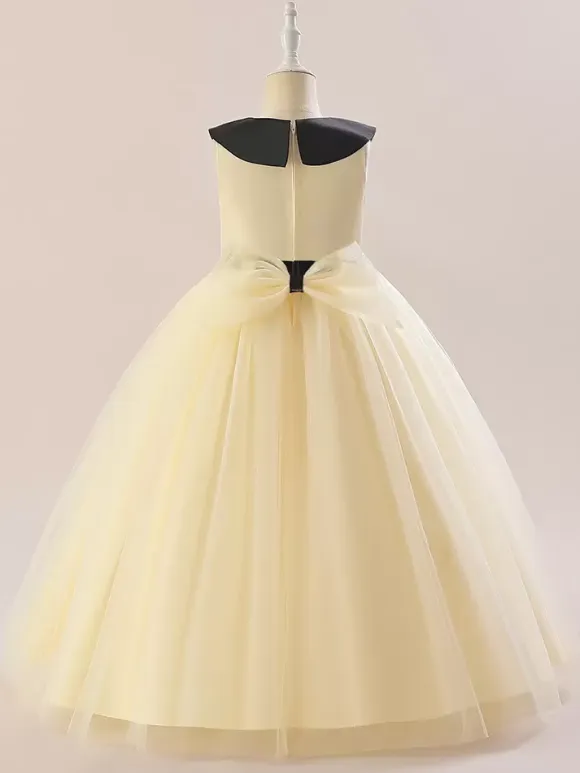 White Flower Girl Dresses Special Occasion Dresses White Tulle Sleeveless Jewel Neck Flower Girl Dresses