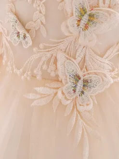 White Flower Girl Dresses Special Occasion Dresses Cameo Pink Lace Sleeveless Jewel Neck Flower Girl Dresses