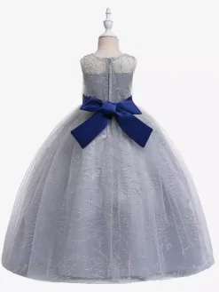 White Flower Girl Dresses Special Occasion Dresses Red Lace Sleeveless Jewel Neck Flower Girl Dresses