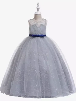 White Flower Girl Dresses Special Occasion Dresses Red Lace Sleeveless Jewel Neck Flower Girl Dresses