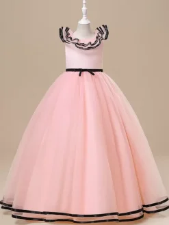 White Flower Girl Dresses Special Occasion Dresses White Tulle Sleeveless Jewel Neck Flower Girl Dresses