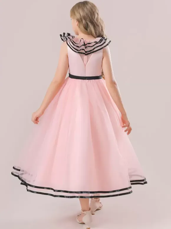 White Flower Girl Dresses Special Occasion Dresses White Tulle Sleeveless Jewel Neck Flower Girl Dresses