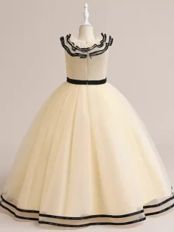 White Flower Girl Dresses Special Occasion Dresses White Tulle Sleeveless Jewel Neck Flower Girl Dresses