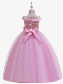 White Flower Girl Dresses Special Occasion Dresses White Tulle Sleeveless Bateau Neck Flower Girl Dresses