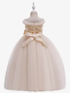 White Flower Girl Dresses Special Occasion Dresses White Tulle Sleeveless Bateau Neck Flower Girl Dresses