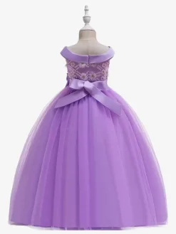 White Flower Girl Dresses Special Occasion Dresses White Tulle Sleeveless Bateau Neck Flower Girl Dresses