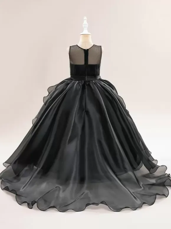 White Flower Girl Dresses Special Occasion Dresses White Tulle Sleeveless Jewel Neck Flower Girl Dresses
