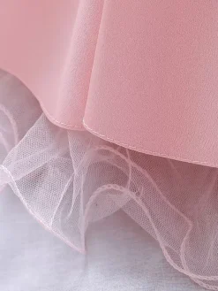 White Flower Girl Dresses Special Occasion Dresses Champagne Polyester Sleeveless Jewel Neck Flower Girl Dresses