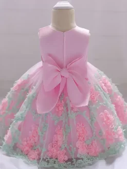 White Flower Girl Dresses Special Occasion Dresses Yellow Lace Sleeveless Jewel Neck Flower Girl Dresses