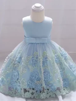 White Flower Girl Dresses Special Occasion Dresses Yellow Lace Sleeveless Jewel Neck Flower Girl Dresses