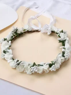 White Headpiece Wedding Headwear Pvc Bridal Hair Accessories