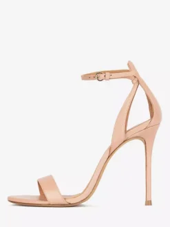 White High Heel Sandals Open Toe Stiletto Heel Prom Shoes