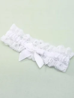 White Lace Attractive Wedding Garter