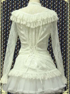 White Lace Lolita Blouse Long Sleeves