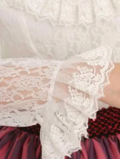 White Lace Lolita Blouse Long Sleeves