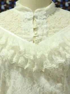 White Lace Lolita Blouse Long Sleeves