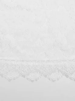 White Lace Panel Slip Maxi Dress For Women Elegant Evening Style