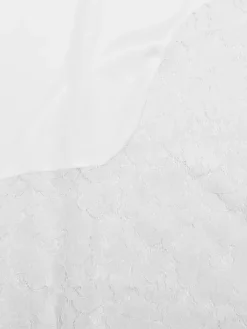 White Lace Panel Slip Maxi Dress For Women Elegant Evening Style