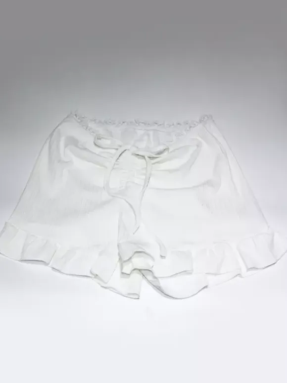 White Lace Trim Coquette 2 Piece Set For Women - Cami & Short Loungewear - Summer Beach Casual 2026