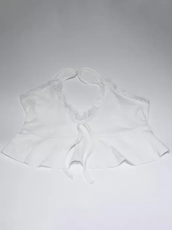 White Lace Trim Coquette 2 Piece Set For Women - Cami & Short Loungewear - Summer Beach Casual 2026