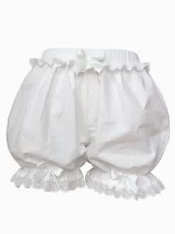 White Lolita Bloomers Lace Loose Lolita Shorts