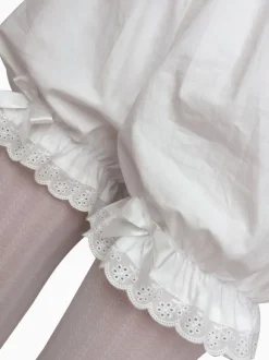 White Lolita Bloomers Lace Loose Lolita Shorts