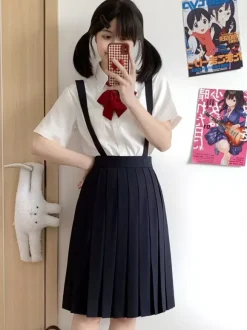 White Lolita JK Blouse White Short Sleeves Lolita Shirt
