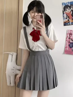 White Lolita JK Blouse White Short Sleeves Lolita Shirt
