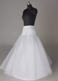 White Lycra Lining Net Bridal Wedding Petticoat