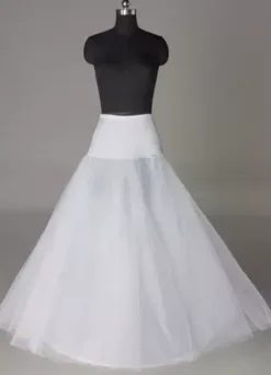 White Lycra Lining Net Bridal Wedding Petticoat