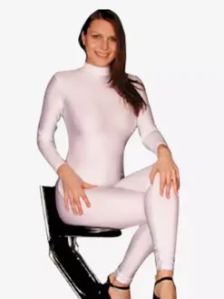 White Lycra Spandex Catsuit