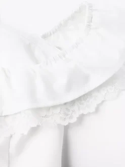 White Off-Shoulder Mini Dress With Ruffle Trim 2026