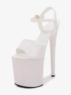 White Pole Dance Shoes Sexy Platform High Heel Sandals