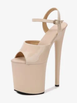 White Pole Dance Shoes Sexy Platform High Heel Sandals
