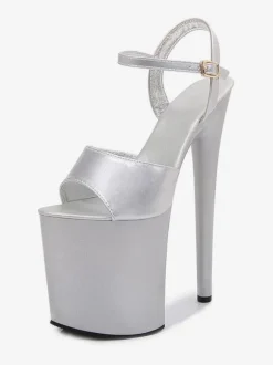 White Pole Dance Shoes Sexy Platform High Heel Sandals