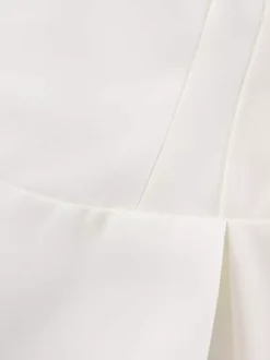 White Sleeveless A-line Flare Mini Dress For Women 2026