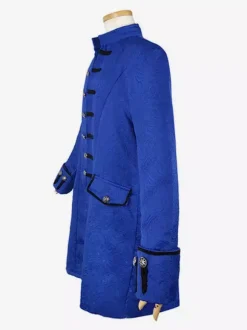 White Vintage Coat Buttons Jacquard Retro Costumes For Man