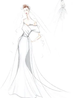 White Vintage Mermaid Wedding Dress With Train Satin Off The Shoulder Pleated Bridal Gowns Free Customization