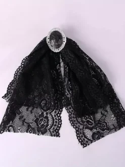White Vintage Top Retro Lace Ruffles Floral Print Long Sleeves Polyester Polyester Fiber Shirt Retro Costumes For Man