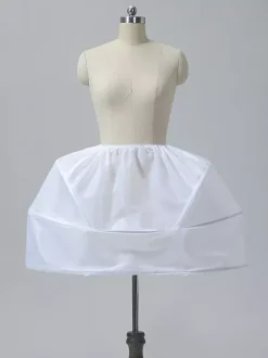 White Vintage Victorian Panniers Side Hoops Dress