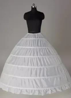 White Wedding Petticoat Taffeta Full Gown Slip Bridal Crinoline
