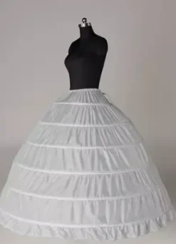 White Wedding Petticoat Taffeta Full Gown Slip Bridal Crinoline