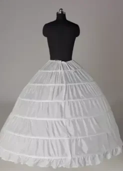 White Wedding Petticoat Taffeta Full Gown Slip Bridal Crinoline