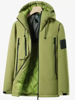 Winter Graphene Cotton Coat Men's Hooded Casual Loose Warm Cotton Coat