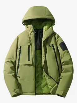 Winter Graphene Cotton Coat Men's Hooded Casual Loose Warm Cotton Coat