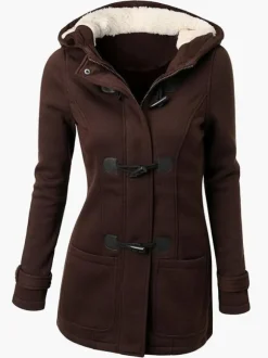 Winter Jackets For Women Hoodie Gray Coat Outerwear