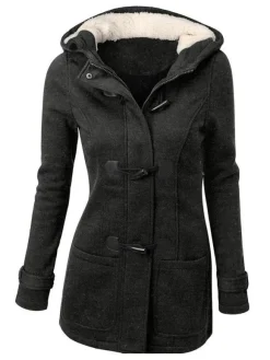 Winter Jackets For Women Hoodie Gray Coat Outerwear