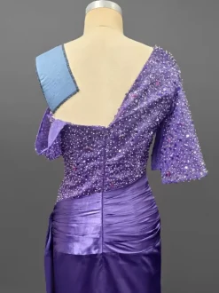 With Cocktail Dress Elegant Mermaid With Train One-Shoulder